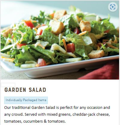 Garden Salad - NO MEAT